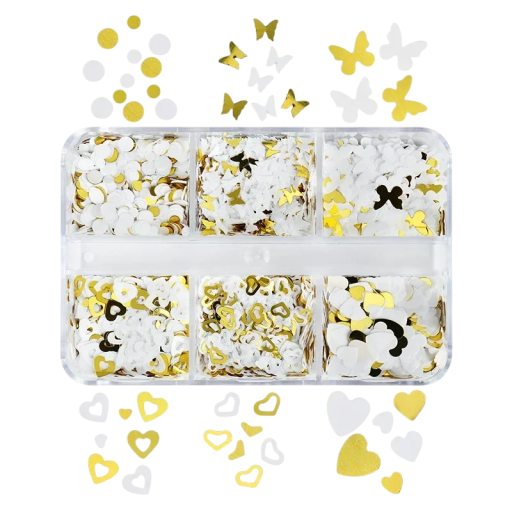 Flitre 3-4g Sada 6 rôznych tvarov Farebné dekoračné flitre na nechty, tvorenie, scrapbooking, slime, šperky a DIY ozdoby Flitre 3-4g Sada 6 rôznych tvarov Farebné dekoračné flitre na nechty, tvorenie, scrapbooking, slime, šperky a DIY ozdoby