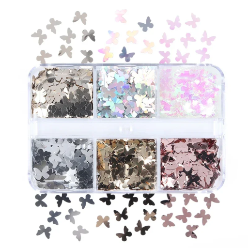 Flitter i form af sommerfugle 3–4 g Farverige flitter til dekoration Scrapbooking Dekoration Kunstnerisk og kreativ skabelse DIY pynt