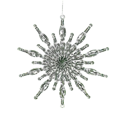 Flocons de cristal décoratifs 11,5 cm en lot de 5 pièces Décorations en acrylique suspendues pour Noël, Nouvel An et arrangements festifs thématiques