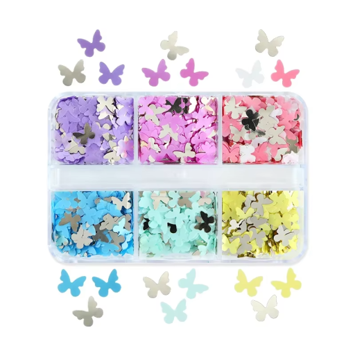 Flonkers in de vorm van vlinders 3–4 g Kleurrijke flonkers voor versiering Decoraties voor scrapbooking Kunstzinnige en creatieve creaties DIY versieringen
