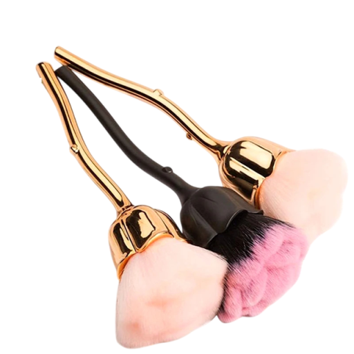 Fluffy Soft Rose-Shaped Brush 5 x 3.3 x 12.5 cm Cosmetic Brush for Powder, Nail Powder or Make-Up