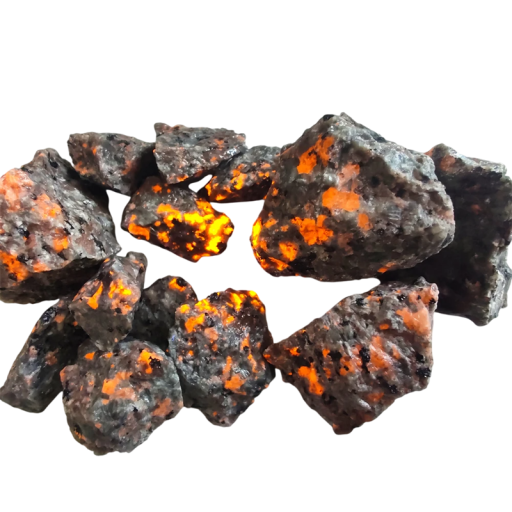 Fluoreszierende Steine 100g 2–4 cm Graue Dekosteine Leuchten unter UV-Licht Leuchteffekte Kunstprojekte Aquarien