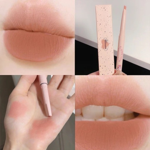 Fluweelzacht mat lippenpotlood Waterdichte en langdurige lippenstift Lipcontourpotlood