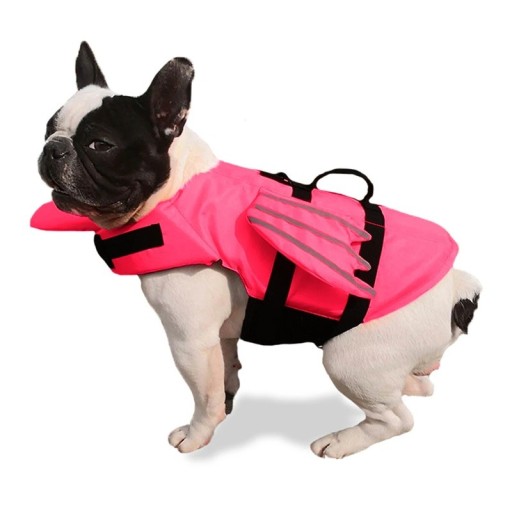 Flydevest til hunde med vinger og reflekterende elementer Ryglængde 27 cm Brystmål 44 til 50 cm og halsmål 34 til 37 cm Til hunde 6 til 8 kg