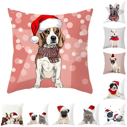 Fodera per cuscino di Natale Cane