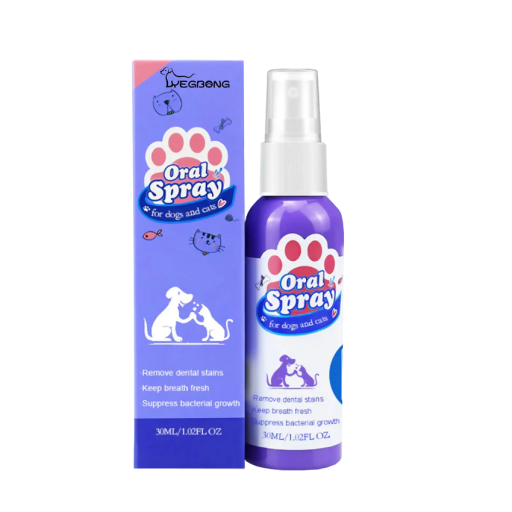 Fogtisztító spray macskáknak és kutyáknak Fogápolás Fogkőmegelőző fogspray házi kedvenceknek 30 ml