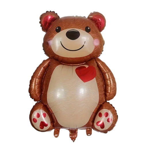 Foil Balloon 91 x 65 cm Large Bear Shaped Balloon Birthday Celebration Decoration Party Decoration Inflatable Foil Balloon