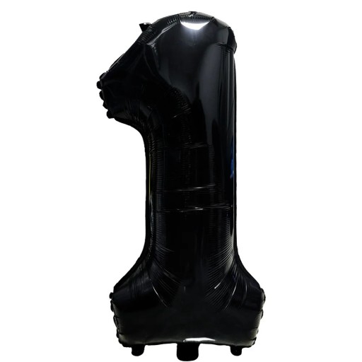 Foil Balloon Number 1 81.3 cm Black Decorative Balloon in the Shape of a Number Birthday and Anniversary Party Decoration