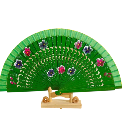 Foldable Dance Fan Wooden Handcrafted Open 42 cm and Closed 23 cm Fan Gift for Guests and Home Decoration