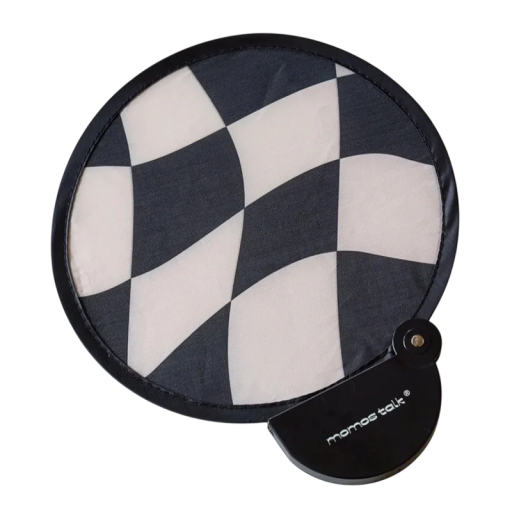 Foldable Handheld Fan Circular with Storage Case 20 x 20 cm Matte Surface for Secure Grip Portable Summer Fan for Outdoor Activities and Travel