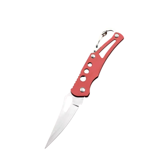 Foldbar campingkniv 14 cm rustfrit stålklinge med karabinhage udendørs lommekniv vandrerygsæk vedhæng udendørsudstyr EDC-værktøj