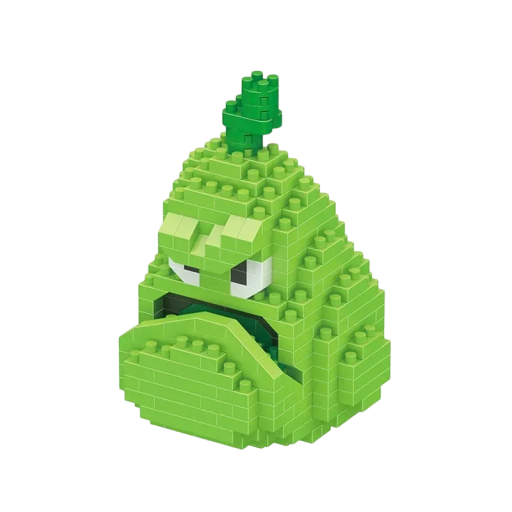 Foldbar figur pære fra Plants vs Zombies 230 dele Mini byggesæt Spilfigur Byggesæt til børn og samlere 6 x 5 x 8,5 cm