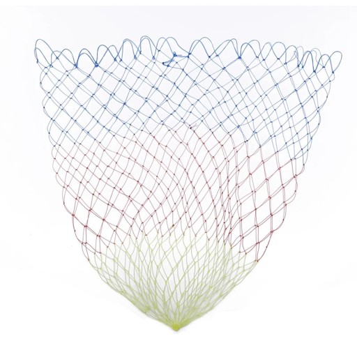 Foldbart nylon fiskenet 60 x 60 cm dybde 75 cm farverigt diamantnet fiskefælde rejer krebs levende agn