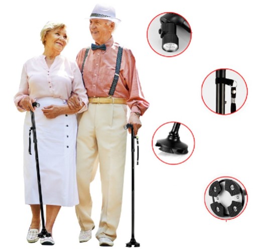 Folding Walking Stick with LED Lights