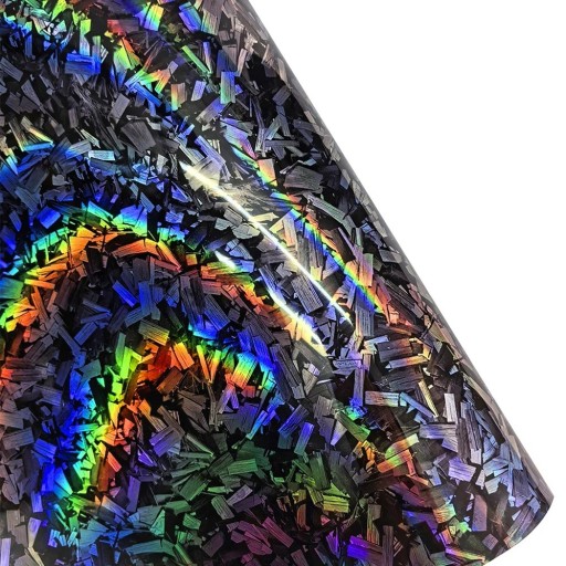 Folia samoprzylepna tęczowa błyszcząca czarna lub złota błyszcząca 40x152 cm Folia PCV Tuningowa na maskę z efektem zmiany kolorów Bez pęcherzyków powietrza