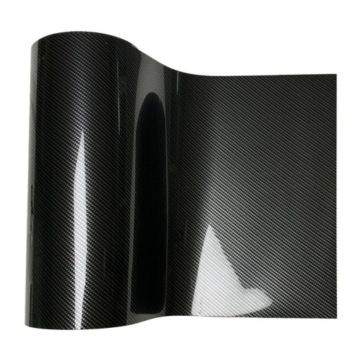 Folia węglowa błyszcząca 9D 150×10 cm 1 rolka Folia samoprzylepna do samochodu Motocykl Laptop Wnętrze Zewnętrze Ochrona przed zarysowaniami