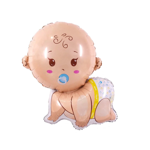 Foliebaljong i form av en pojkbebis 77 x 65 cm Dekoration för att fira födelsen av ett barn Baby shower Barnkalas dekoration