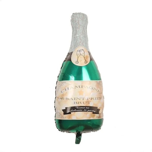 Folieballon flaske champagne 100 × 49 cm grøn-guld dekorativ ballon i form af en champagneflaske til fødselsdagsfest dekoration