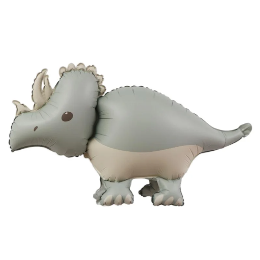 Fóliový balonek 100 x 50 cm ve tvaru šedého dinosaura Party dekorace Nafukovací balon pro oslavy narozenin a dětské tematické párty