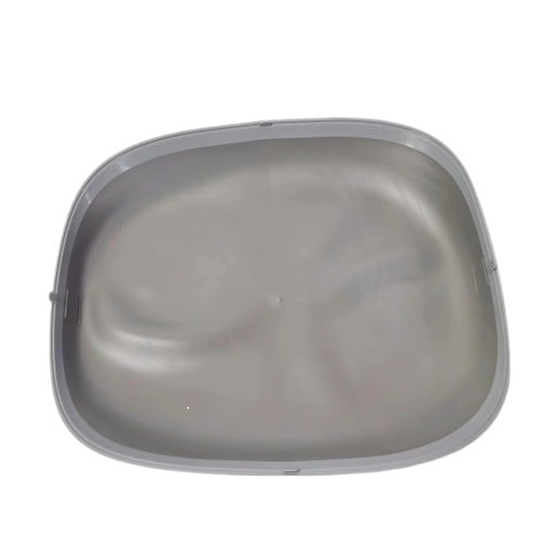 Fond de rechange pour litière auto-nettoyante pour chat 39 x 37 cm Repères MIN et MAX pour le remplissage de litière Poignées latérales pour fixation Finition grise