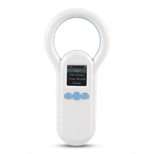 Fonkan FS20 Bluetooth ja USB -eläinten mikrosirunlukija, 500 tallennuspaikkaa, FDX-B ja EMID ISO 11784/85, 3,66 cm näyttö, valkoinen, koirille
