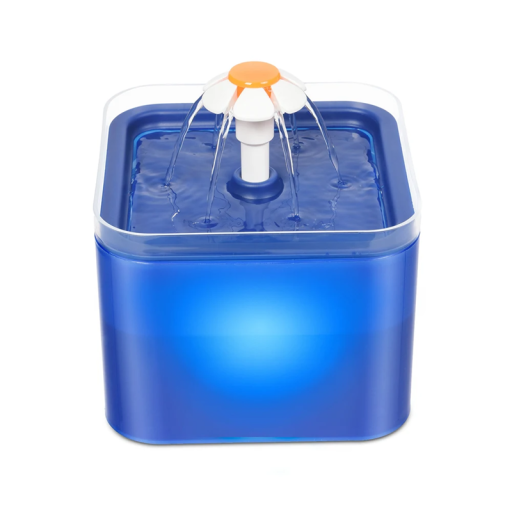 Fontana automatica per gatti da 2 litri con luce LED alimentazione USB filtrazione a 4 stadi 3 modalità di flusso Funzionamento silenzioso