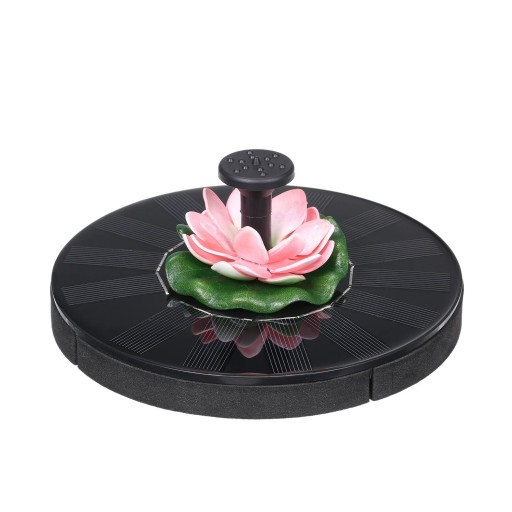 Fontana solare da giardino con fiore