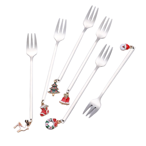 Forchette di Natale 6 pz