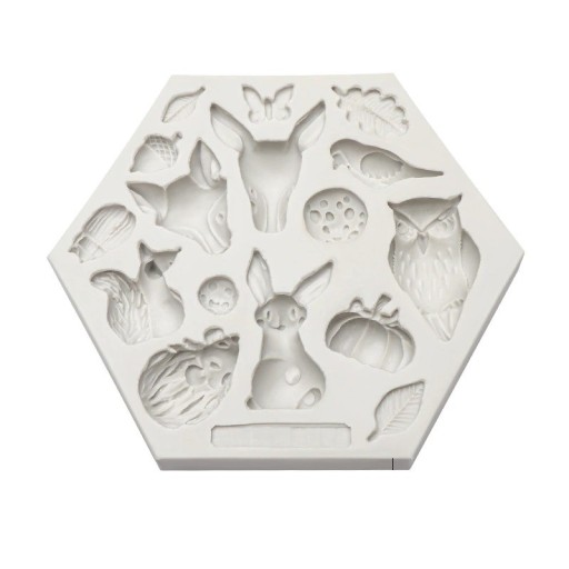 Forma de silicone animais da floresta