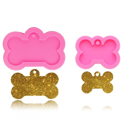 Forma de silicone com osso