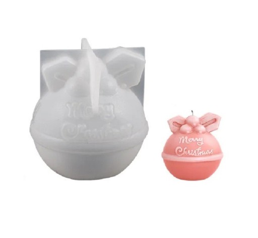 Forma de silicone para velas de Natal - sino 7,5 x 7,3 cm
