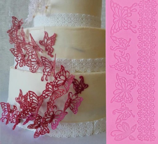 Forma in silicone 3D con farfalle