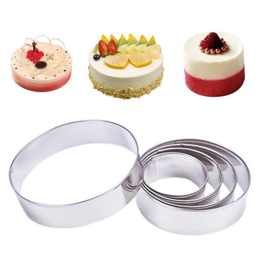 Forme in acciaio inossidabile per dessert 5 pz