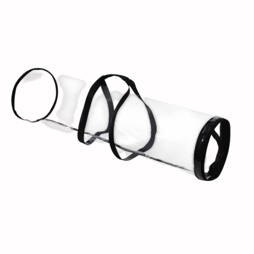 Förvaringsväska för presentpapper 80×22 cm PVC genomskinlig väska med handtag bärbar förpackning för rullar av presentpapper