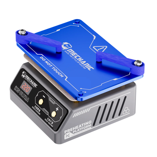 Forvarmningsplatform til mobiltelefoner med justerbar temperatur 20–260 °C 100×80×68 mm 220 V blå til fjernelse af lim