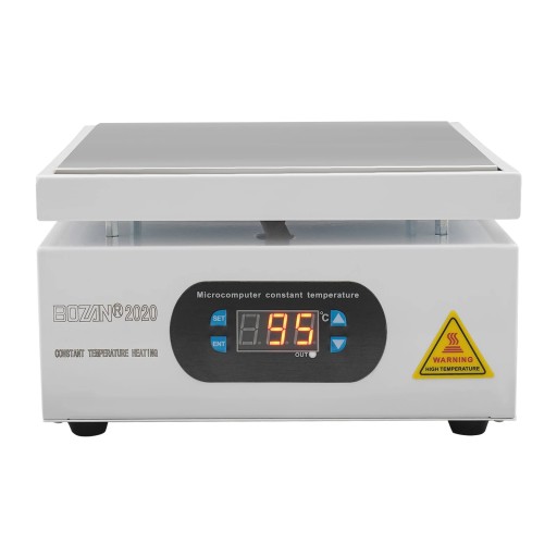 Forvarmningsvarmeplade 220V 500W 15x15 cm med digital temperaturregulering i metal til lodning og service af elektronik