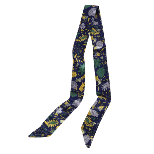 Foulard floreale da donna 4 × 100 cm Piccolo lungo sottile accessorio moda multifunzionale Foulard per capelli Cerchietto per capelli Decorazione per borse