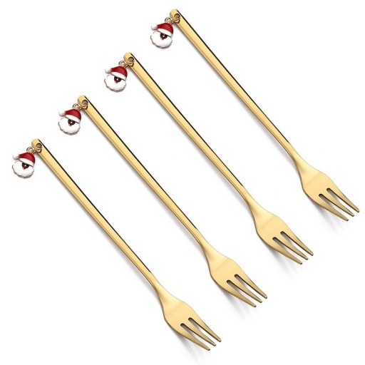 Fourchettes de Noël Santa Claus 4 pcs