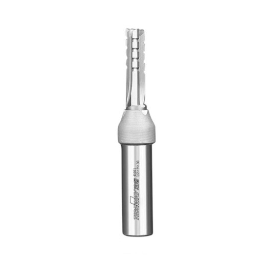 Fraise à rainurer TCT 9 x 30 mm Droite à trois dents Tige 12,7 mm 1/2 pouce Carbure Fraiseuse supérieure et CNC Argenté Bois et panneaux de particules
