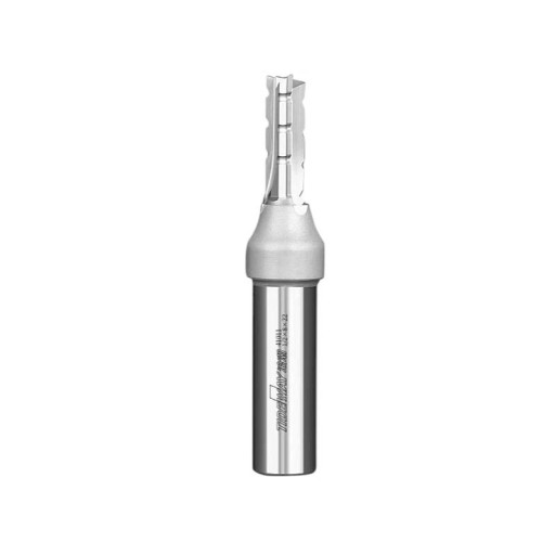 Fraise TCT 8 x 22 mm pour rainures Droite à trois dents Tige 12,7 mm 1/2 pouce Carbure Fraiseuse supérieure et CNC Argent Bois et panneaux
