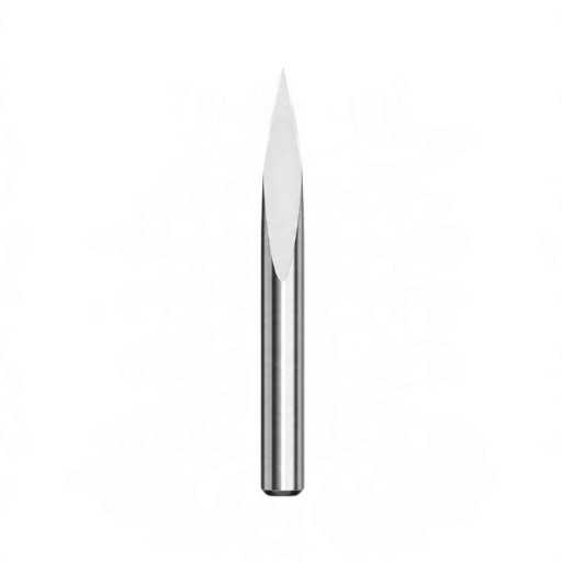 Fraises V en carbure 20° x 0,3 mm pour CNC 10 pcs Fraise de gravure à trois dents Tige de 3,175 mm Longueur 31 mm Argenté Lignes étroites et marquées