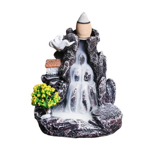 Franciszkański stożek zapachowy stojak dekoracja wnętrz dym wodospad Rock Aroma powrót lampa dymna kadzidło płynny dym 7x7.7x5.8cm