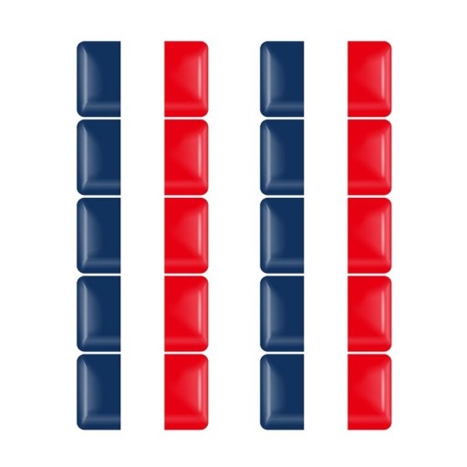 Frankrig flag klistermærker 10 stk.