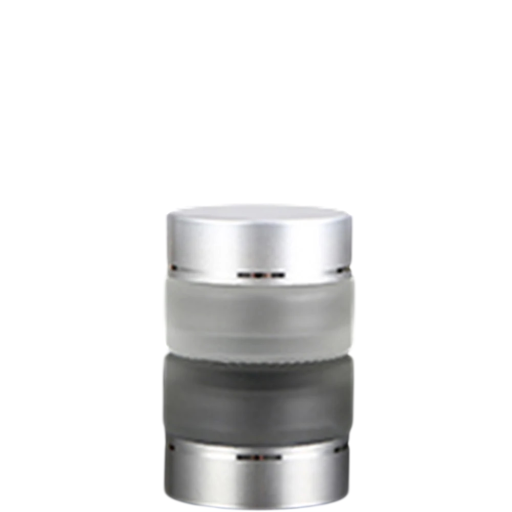 Frasco cosmético reutilizável 5 g Vidro fosco com alta resistência térmica prateado transparente Recipiente para creme bálsamo pomada