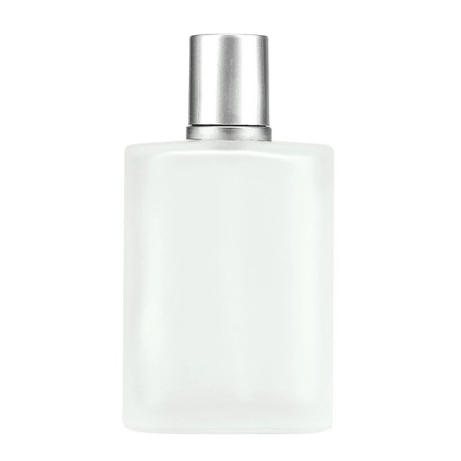 Frasco de vidrio para perfume con pulverizador botella rellenable 50 ml tapa de rosca recipiente transparente mate para fragancias