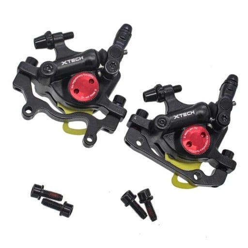 Frenos de disco hidráulicos MTB ZOOM HB100 set delantero y trasero 140/160 mm pistones bidireccionales mecanismo de tracción 50–75 mm para bicicleta