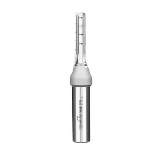Fresa de Corte 8 x 32 mm Recta de Tres Filos TCT Mango de 1/2 pulgada 12,7 mm Carburo para Canales y Cortes Plateada Madera y Tableros de Partículas