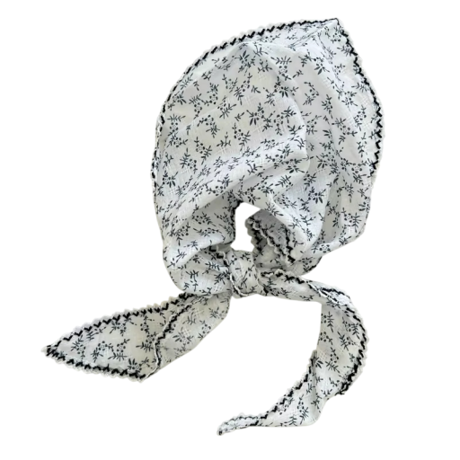 Fresca bufanda floral de 90 x 29 cm para el cuello, envoltura triangular para el cabello, diadema, cinta para el cabello, bufandas para mujeres, moda