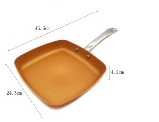 Frigideira profunda de titânio com tampa 24 cm J3456