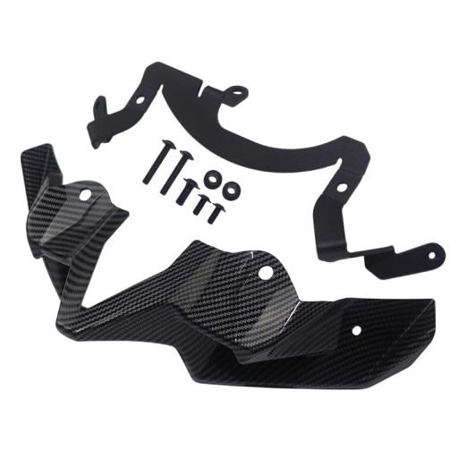 Front Fairing Spoiler for Kawasaki Z900 ZR900 2020–2024 Aerodynamic Wing ABS Plastic Carbon Look Stone Chip Protection